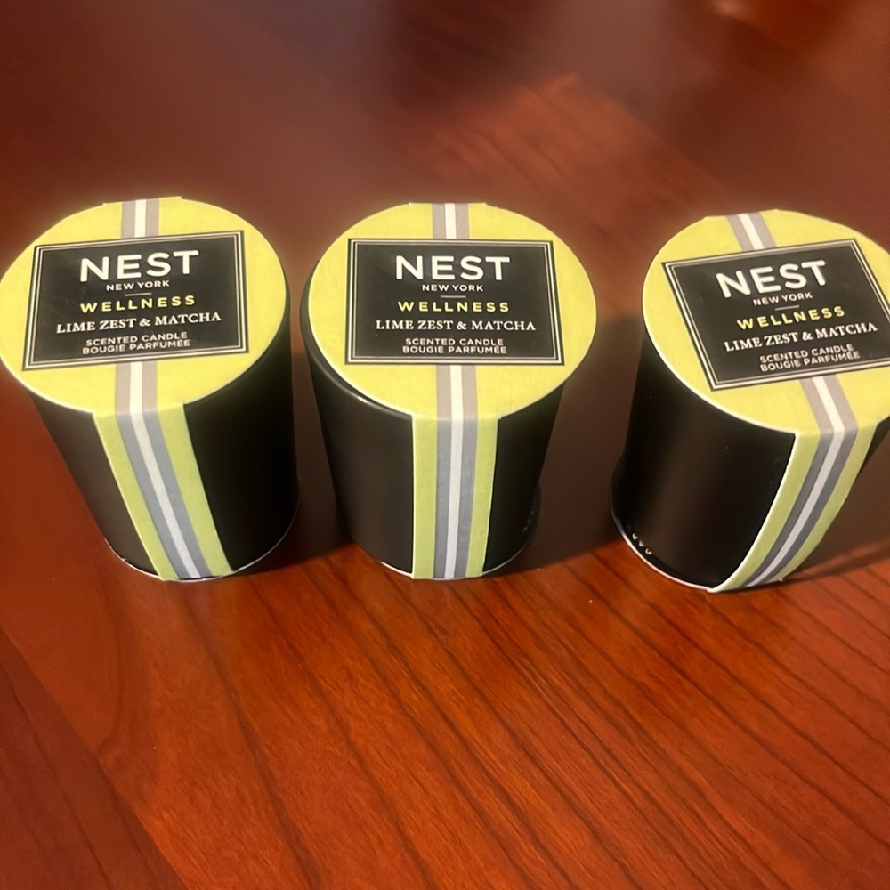 Set of 3 NEST .95 oz alike Zest and Matcha candles